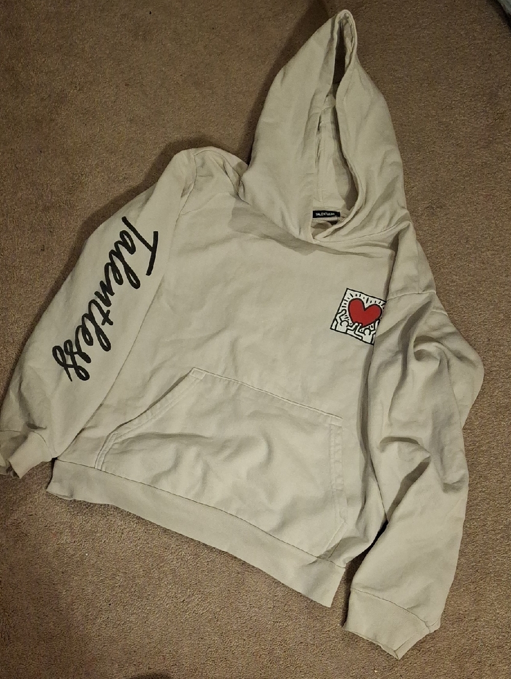 TALENTLESS Beige Pullover Hoodie